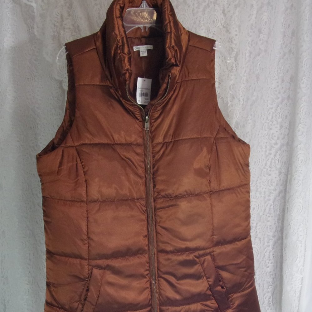 Cato Plus Puffer Vest in Copper Size 14-16W    NWT